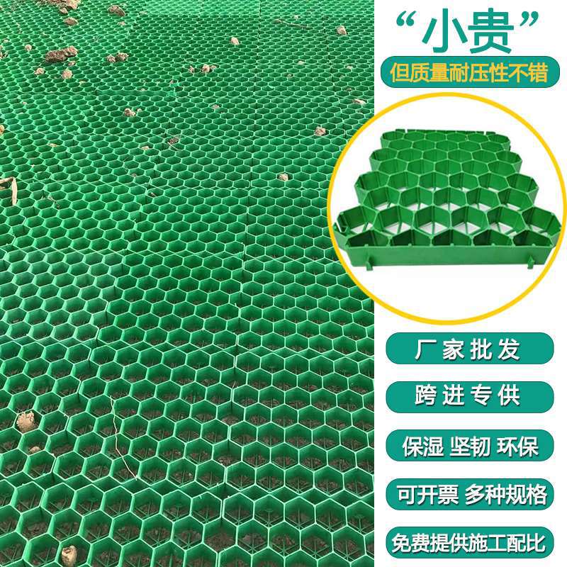 厂家现货园林绿化工程植草格排水性好维护简单蜂巢土工格室植草砖