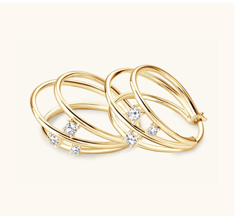 Solid Color Pattern Women's Gender 1 Pair 925 Sterling Silver Moissanite Solid Color Earrings