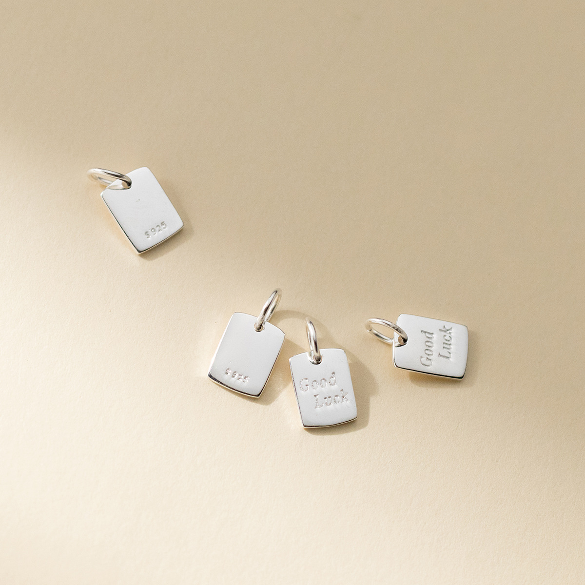 1 Piece 925 Sterling Silver Geometric Letter Pendant display picture 2