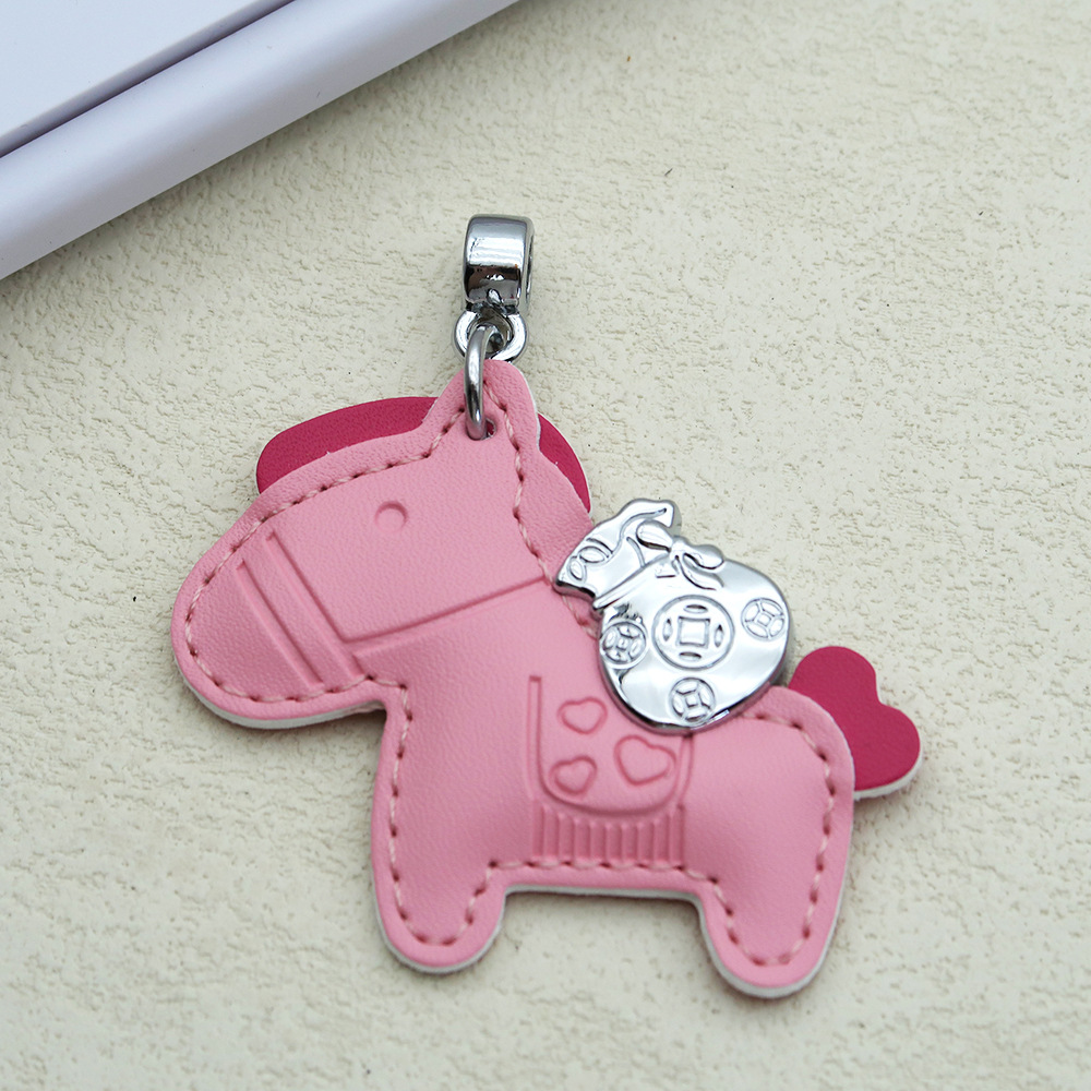 Creative keychain, cartoon pony, pendant