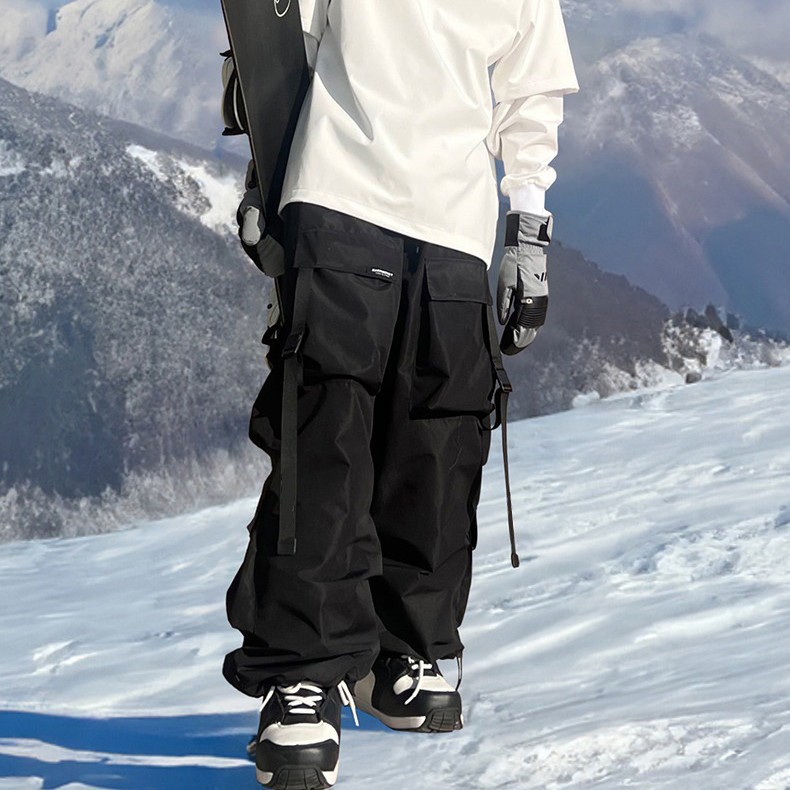 남부 작은 감자 스키 바지 미국 기능성 작업복 스키 바지 대형 포켓 베니어 방수 방풍 외부 바지