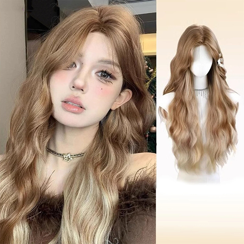 Paris painting dyed water ripple long curly hair