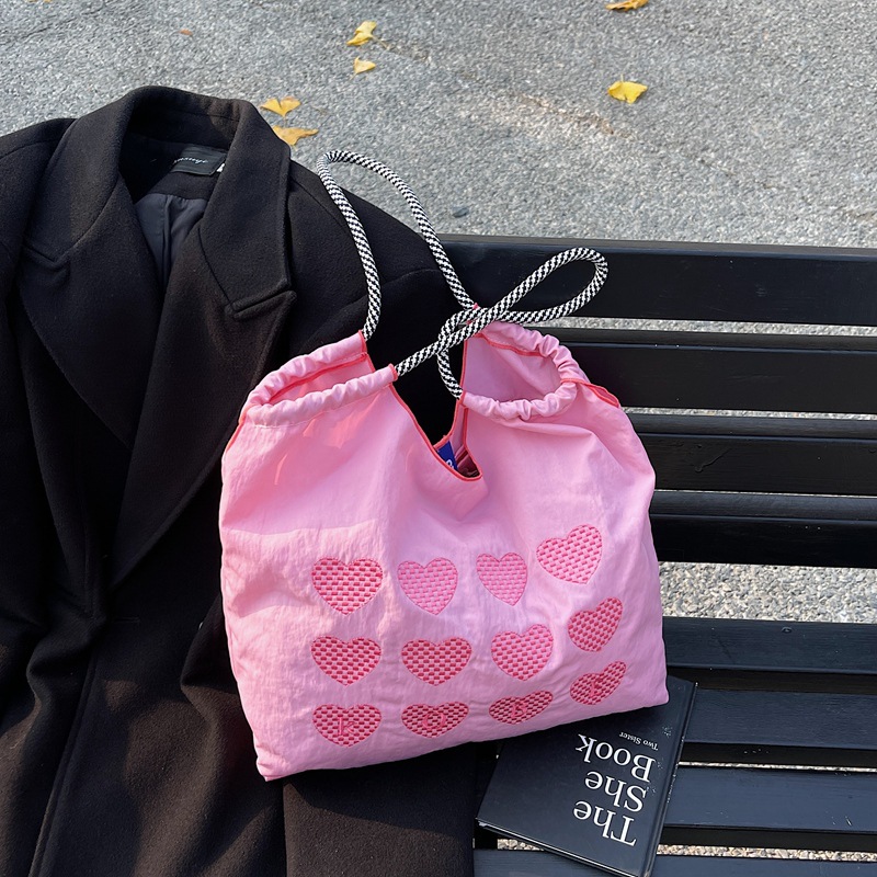 Winter Japanese nylon capacious shopping bag