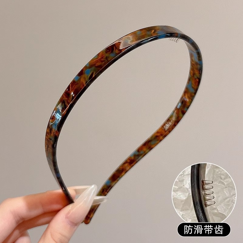 Este año, gafas populares de ácido acético, banda de cabello fina, 2024 nueva banda de cabello de alta presión, joyas de cabello, tarjetas de cabello