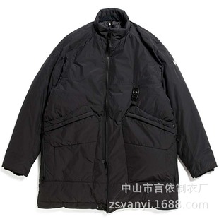 Thickened Jacket, Wind-Resistant, Warm in Winter, Loose Hooded Functional Casual White Duck down Long down Jacket, Same Style for Men and Women