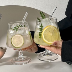 Insネットレッドレストラングラス低足ブランデーカップアイスコーヒーカップ