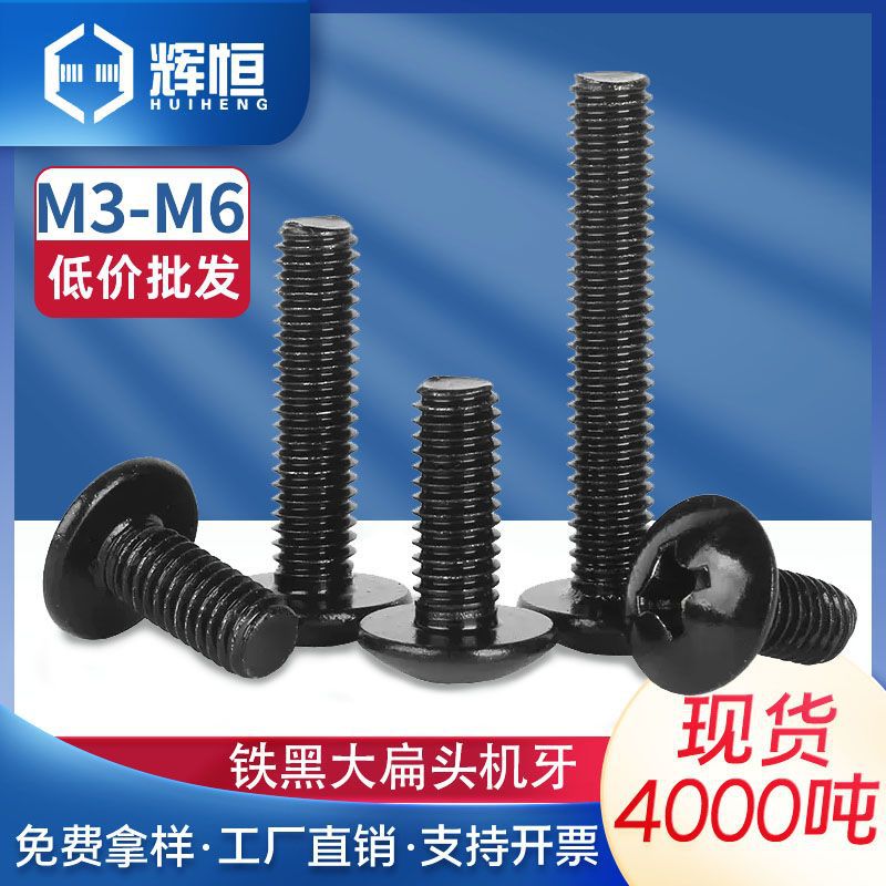 镀黑TM十字盘头机丝牙螺丝螺母配套螺丝电脑电子小螺丝钉M3M4M5