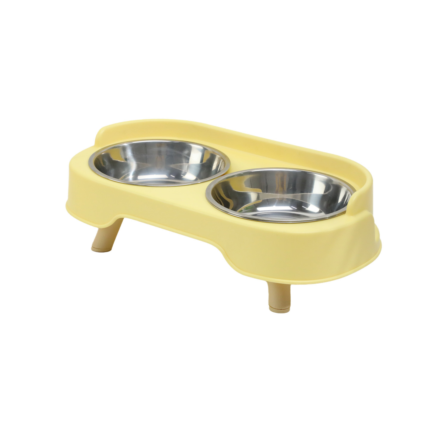 Mascotas comiendo agua potable cuenco para gatos Pipitao sofá en caja original cuenco doble de acero inoxidable cuenco para gatos suministros para gatos