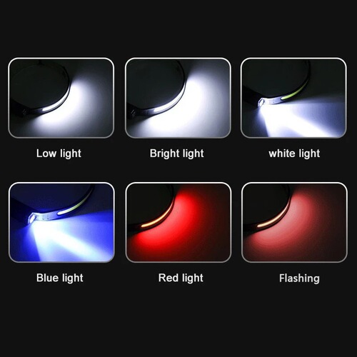 Cross-border new silicone sensor headlight Type-C rechargeable outdoor running and cycling portable floodlight LED headlight