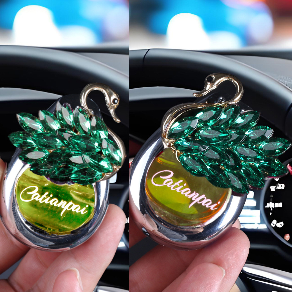 Perfume de automóvil salidas de aire de alta calidad de perfumes de automóviles para damas, perfumes de cignes, adornos de perfume de perfumes duraderos