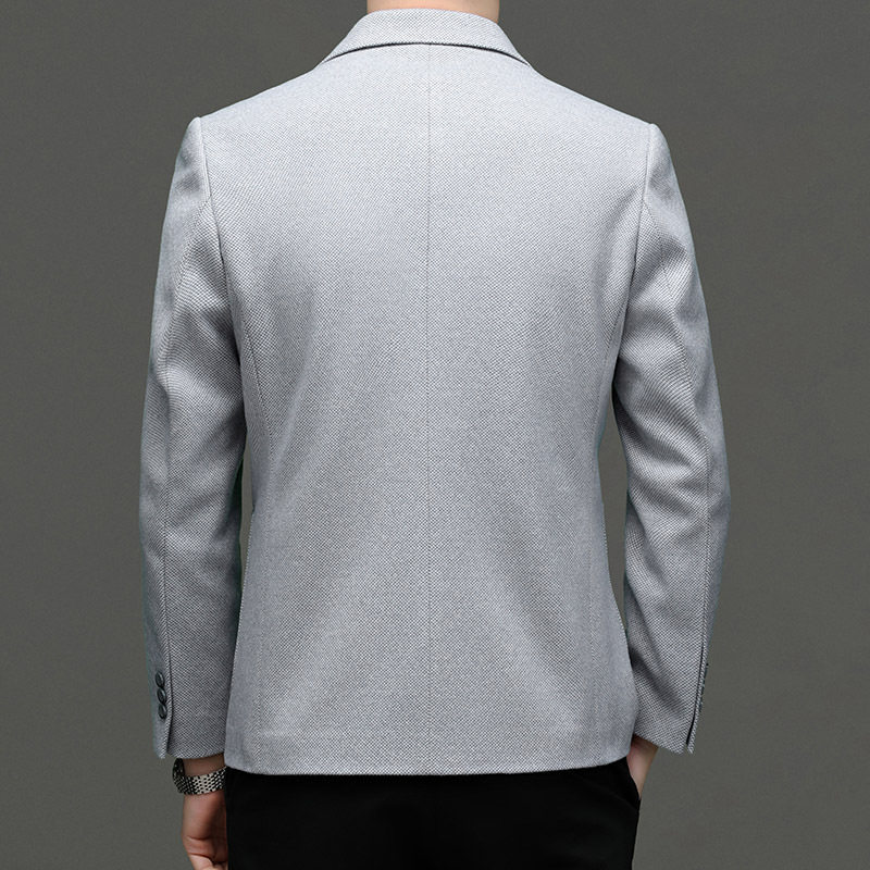 Áo vest nam dáng ôm phối len mỏng chống nhăn kiểu Hàn — Vàng ngỗng, Xám trung tính