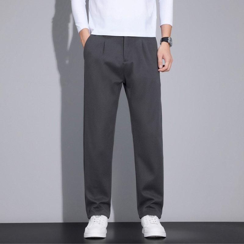 2026 Autumn/Winter New Arrivals: Drapey, Wrinkle-Resistant, Comfortable, Loose-Fit, Fashionable, Casual, Versatile, Slightly Tapered Straight-Leg Casual Pants for Men