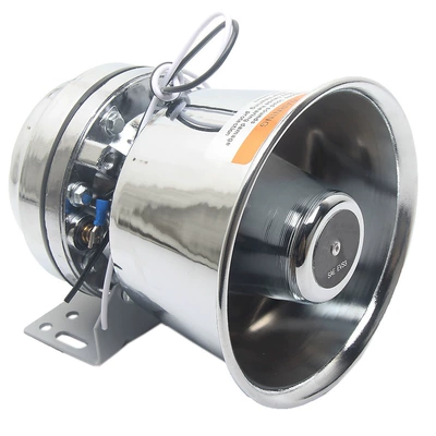 Vehicle-Mounted Alarm Horn Speaker High-Pitched 200W High-Power Loudspeaker for Construction Vehicles Stainless Steel Horn (Car horn/tweeter)