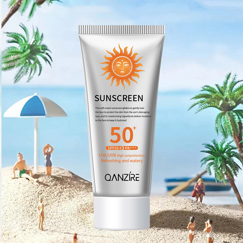 跨境专供热卖防晒霜SPF50+PA+++高倍保湿滋润防晒乳全身脸部遮瑕