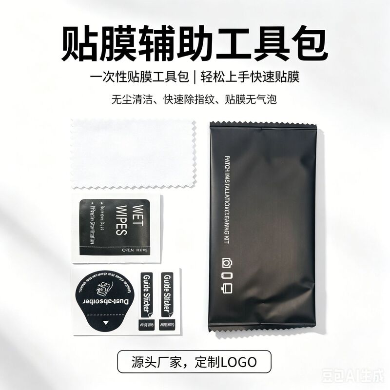 Wholesale Mobile Phone Screen Protector Application Kit Can Be Used for Computer Cleaning Kits, Alcohol Wipes, Dust Removal Stickers, and Non-Woven Fabrics