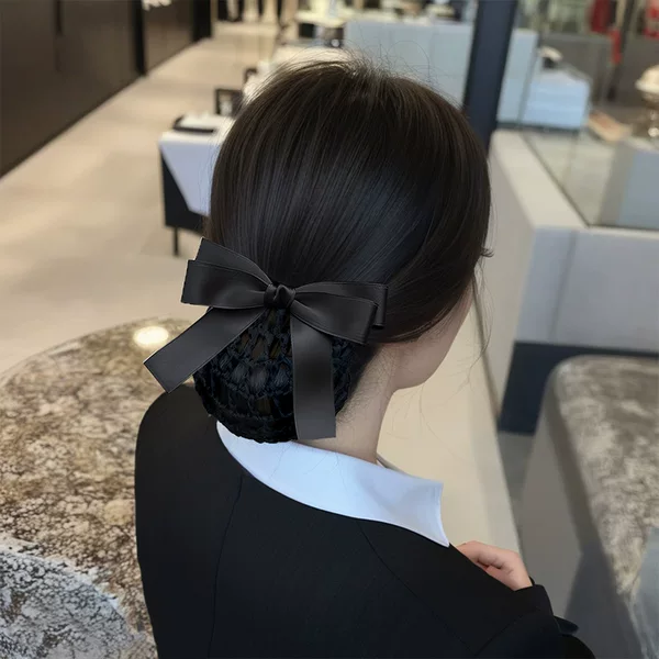 Professional Hairnet for Women, Flight Attendant Bow, Bank Nurse Hairnet, New Style Flight Attendant Hairstyle, Waiter High-End