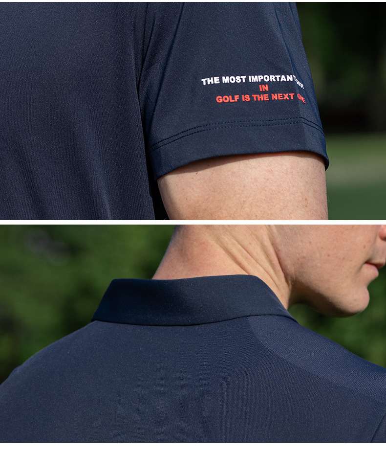 Áo polo nam golf PGM tay ngắn thấm hút nhanh khô — KUZ200-Quần trắng [Thắt lưng cao su/Găng tay dính Velcro], KUZ200-Quần tây màu xám nhạt [thắt lưng cao su/găng tay dính Velcro], KUZ200-Quần đen [thắt lưng cao su/găng tay dính], YF769-tay ngắn màu xanh hải quân chi tiết 19