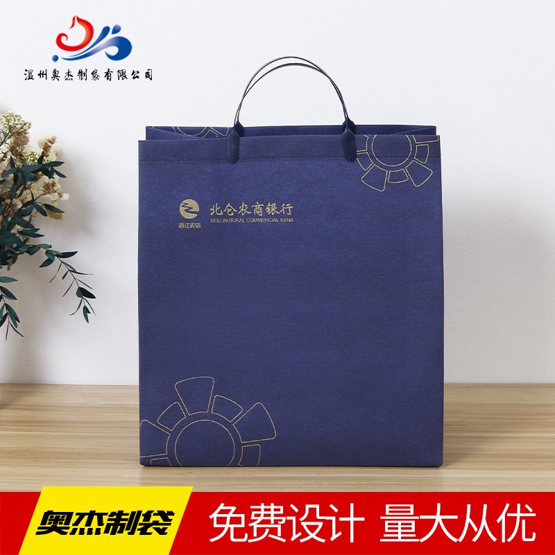 学校广告宣传包装购物袋加厚可折叠布袋立体袋大容量无纺布手提袋