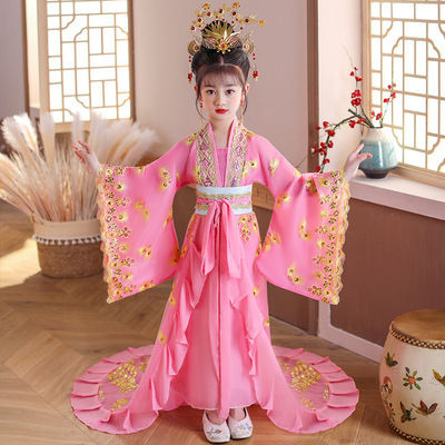 Pink Queen Empress cosplay Hanfu girls Chinese wind Chinese princess cosplay skirts fairy girl imperial concubine costumes trailing fairy costume 