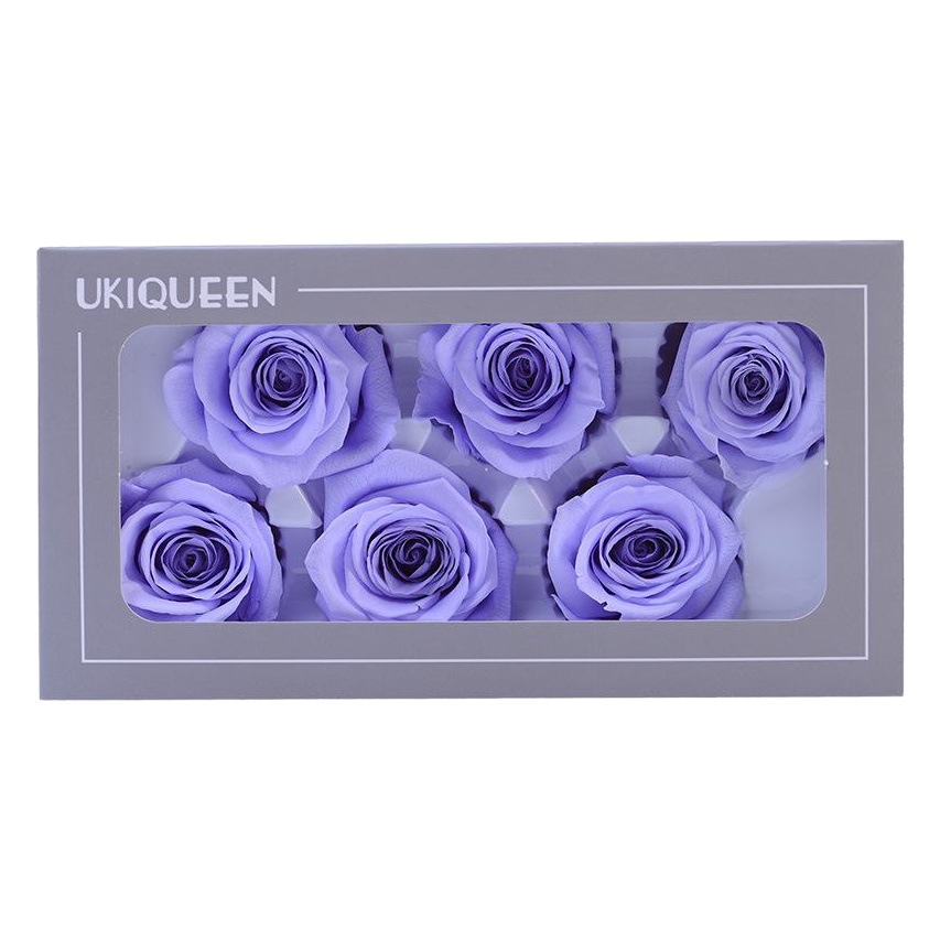 Clase B flor eterna 5-6cm seis piezas de eterna cabeza de flor Rosa DIY flor hecha a mano accesorios de la boda flores