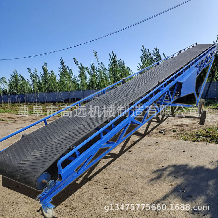 袋装水泥装卸皮带输送机 工业砂石带式传送机 多种长度皮带输送机