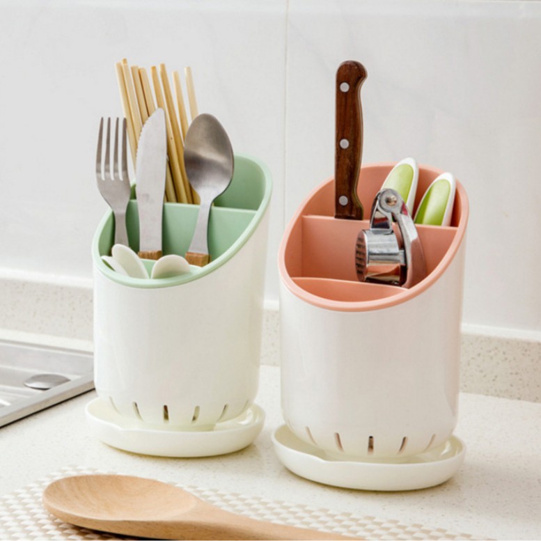 Chopsticks Cage Storage Rack Multifunctional Kitchen Tableware Storage Rack Chopsticks Tube Plastic Drain Chopsticks Rack Spoon