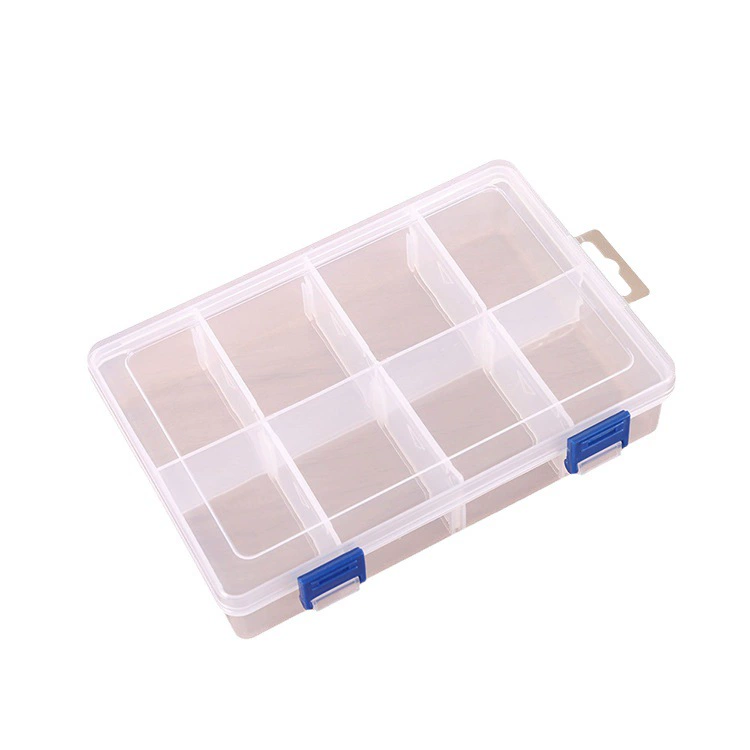 Big detachable transparent plastic storage box, storage system, new collection, 8 cells