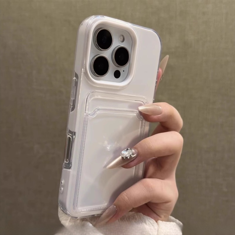 Apple 17用カード収納付き2in1スマホケース iPhone16ProMax対応 全面保護 耐衝撃 15カードホルダー付き 14ハードケース|undefined