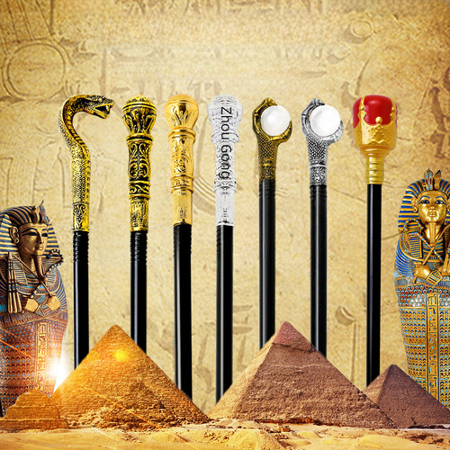 Halloween cosplay staff props Egyptian pharaoh snake head staff performance king magician staff thick tube