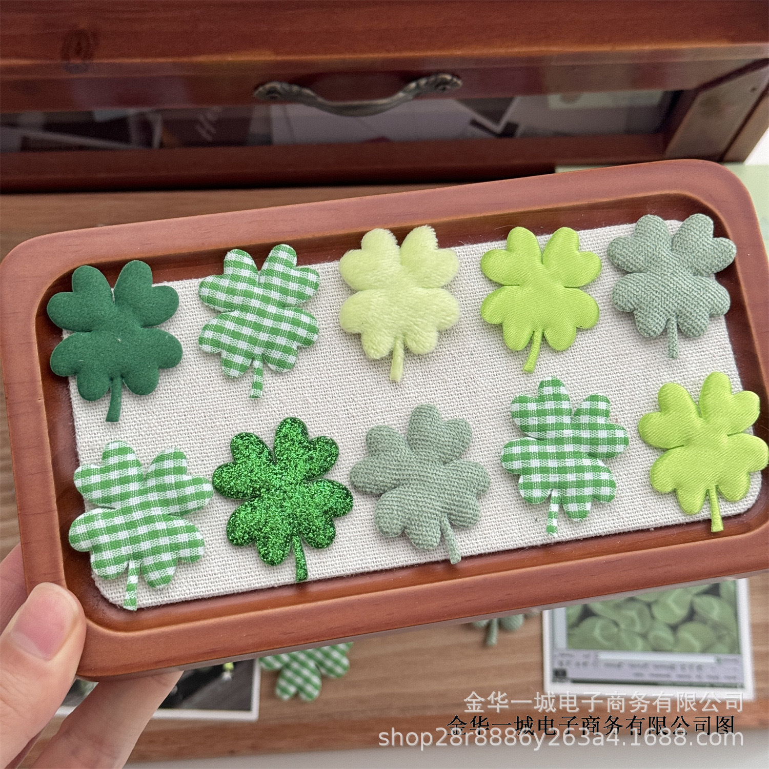 Ins trébol de cuatro hojas serie material accesorios de resina cinta de hoja de madera libro de bricolaje decoración de regalo tarjeta material de embalaje