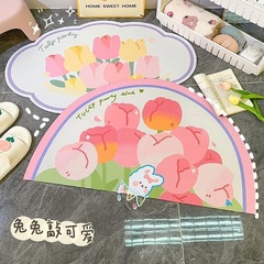 兔兔花語浴室地墊家用硅藻泥吸水腳墊衛生間門口防滑墊子廁所地毯