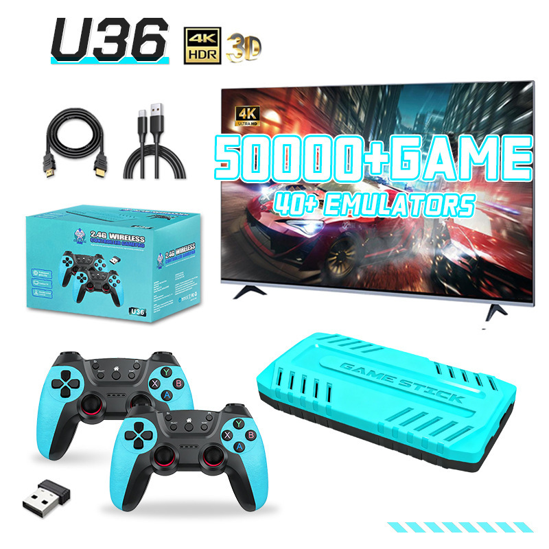 Carefully Selected New U36 Game Console with 2.4g Wireless Connection to Tv, HDMI High-Definition Home Game Console, Arcade Joystick