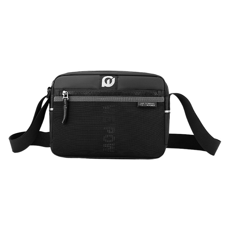 WEPOWER Bolso de hombro para hombre Bolso de mensajero de nailon casual de moda Estilo horizontal Personalidad Marca de moda Bolso de hombro