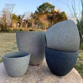 批发仿水泥加厚大小号塑料树脂户外花盆多肉绿植绿萝盆栽仿石花盆