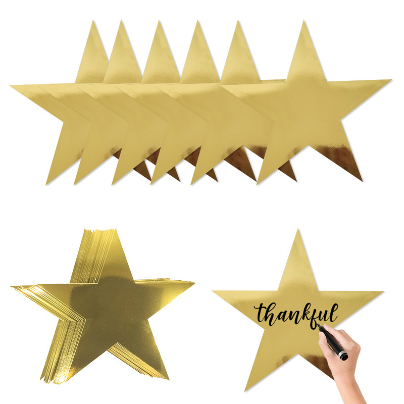 ins Photo Props Golden Five-pointed Star Party Decoration Signature Board Holiday Decoration