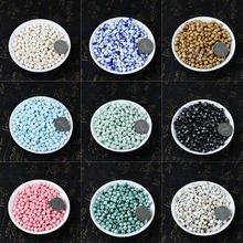 6mm花釉散珠景德镇陶瓷冰裂手链彩色串珠创意手工diy材料厂家批发