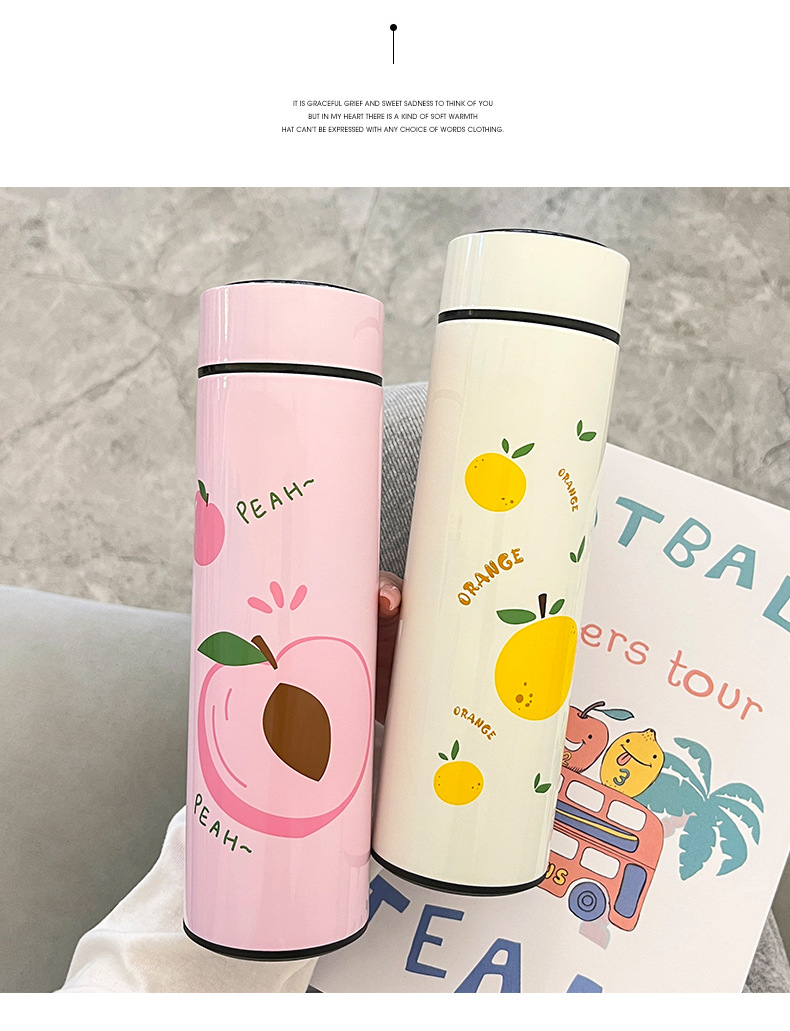 Creative, personalized and trendy insulated cups, simple and ins Japanese stainless steel water cup gifts for male and female students pic 36