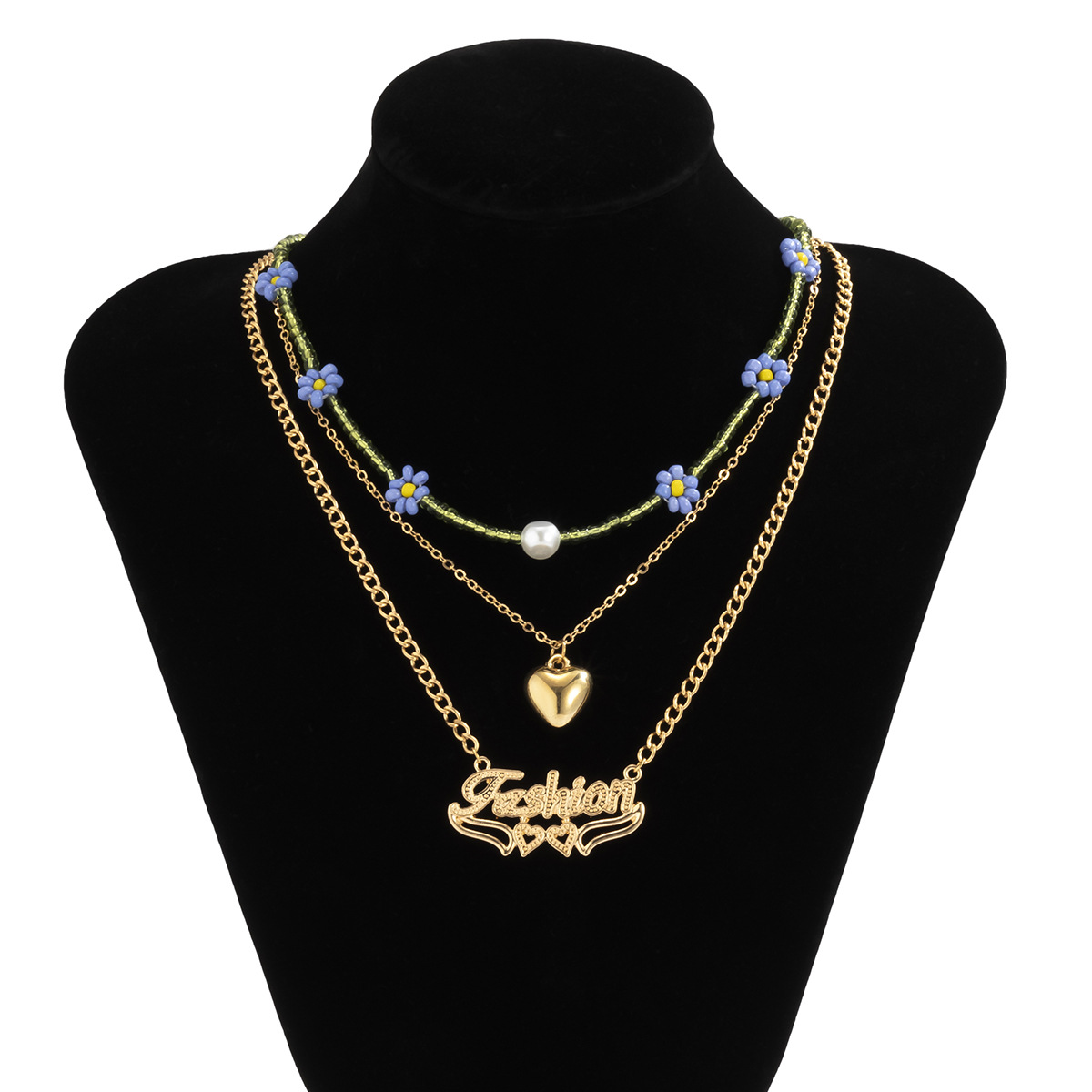 Bijoux En Gros Style Ethnique Marguerite Le Fer Placage Collier display picture 4