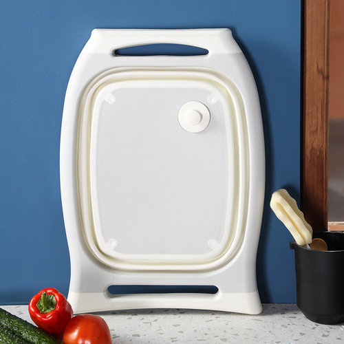 Kitchen household folding cutting board draining vegetable sink foldable cutting board travel portable basin sink cutting board