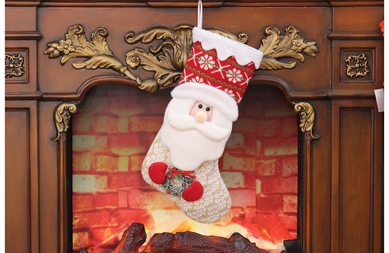 Christmas Fashion Santa Claus Snowman Snowflake Cloth Polyester Party Christmas Socks 1 Piece display picture 3
