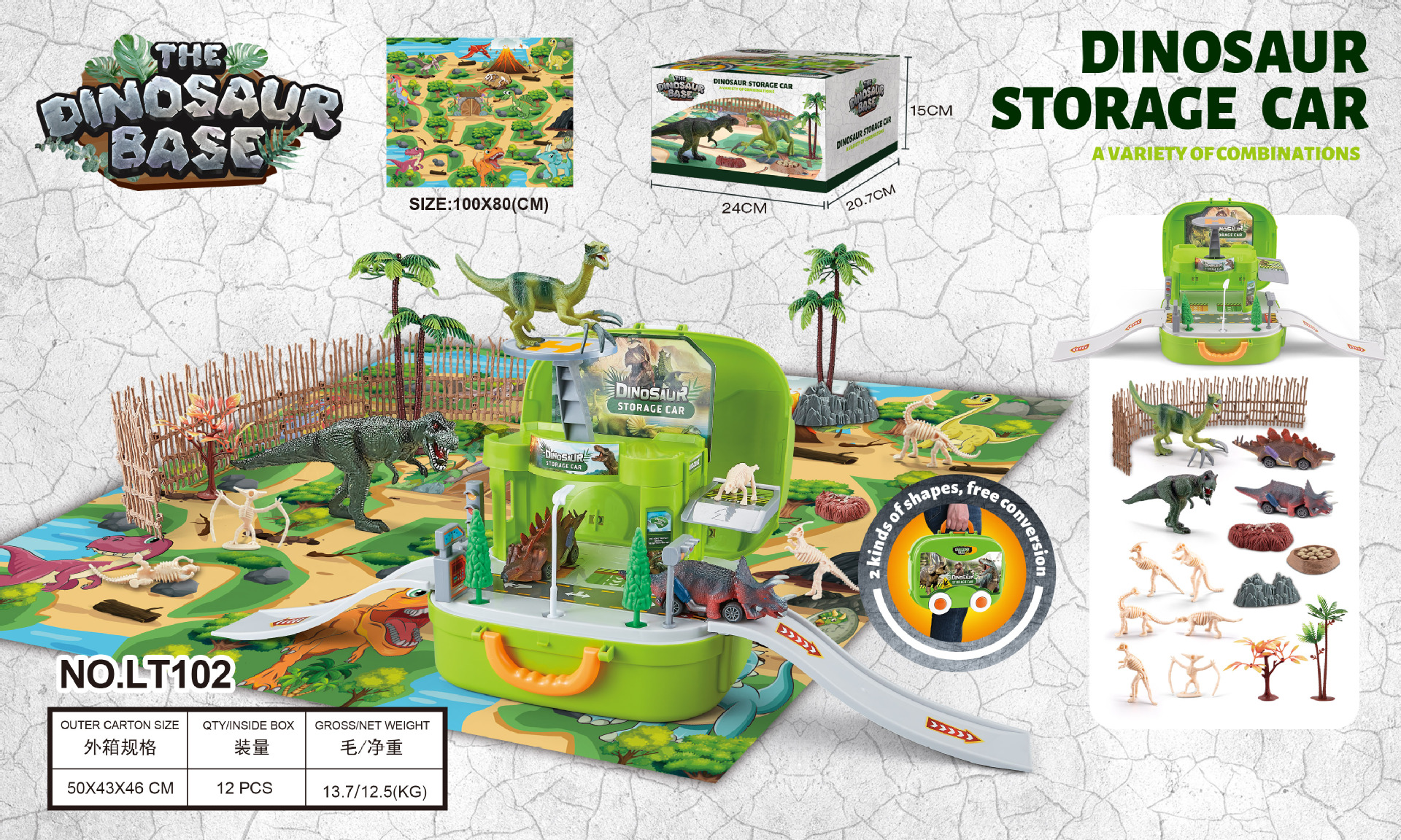 Dinosaurios Serie 2 Amazon Cross-Border Kids Dinosaur Rally Puzzle Orbita Casa Escena Juguetes Puzzles