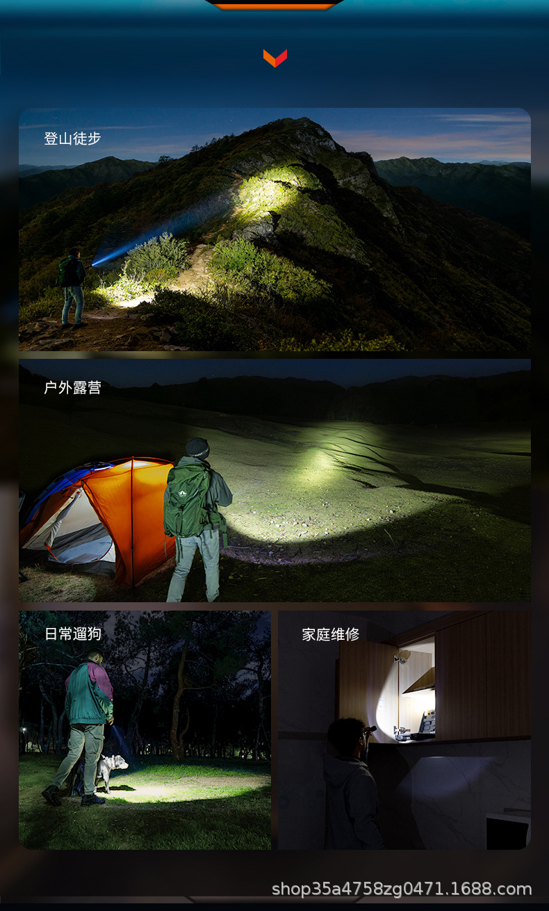 FENIX C5 V2.0 rechargeable flashlight, high-intensity beam, long-range, magnetic, multi-functional, for outdoor use, emergency situations, and household use