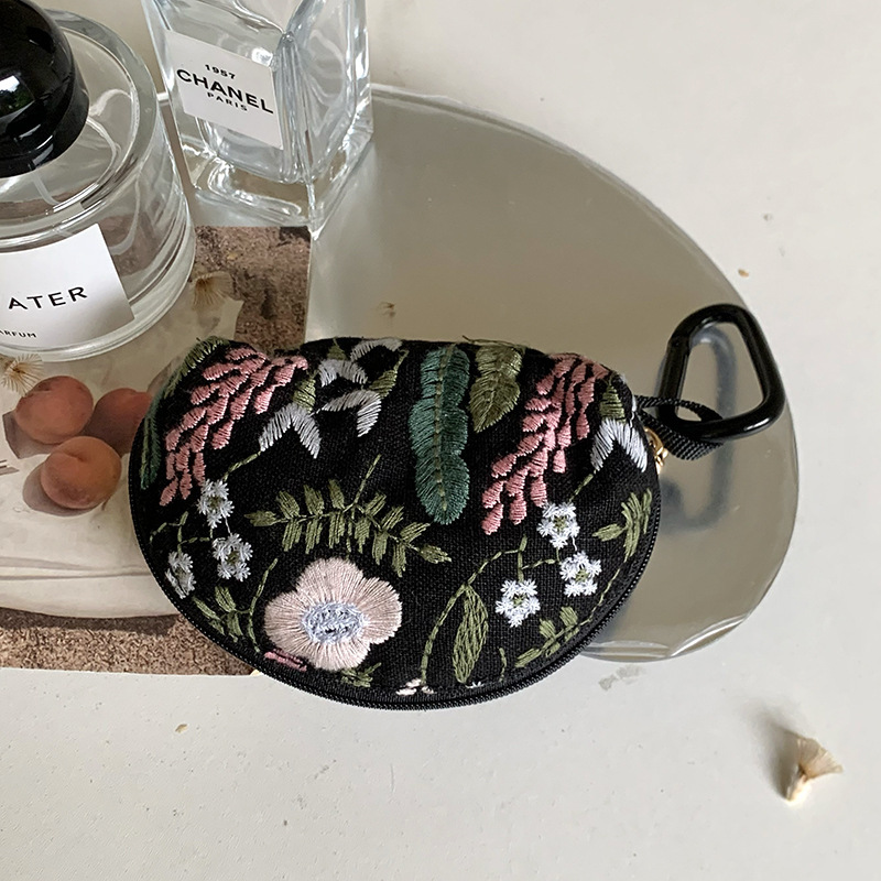 ヘビー刺繍ヘッドフォンバッグ収納カバー AirPodspro2 ヘッドフォン保護バッグ口紅バッグキーバッグ小銭入れ|undefined