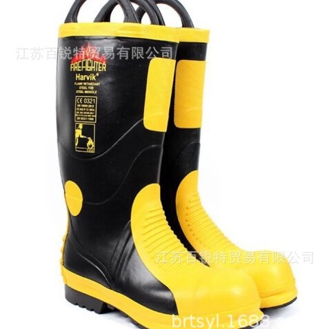 供应哈维克9687L消防靴 消防战斗靴 HARVIK消防灭火靴(9687L)EC