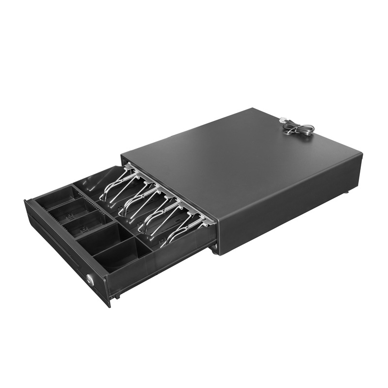 Caja registradora Youku 335C con cuatro compartimentos y tres niveles, caja para mostrador de supermercado, caja registradora comercial.