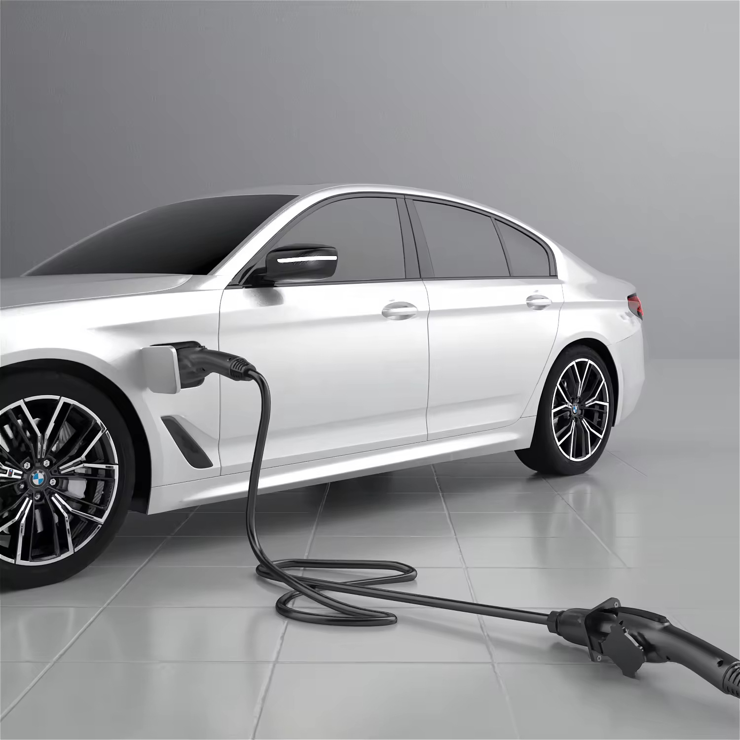 美标充电桩延长线 Type1新能源汽车充电器充电电缆加长线公母双头