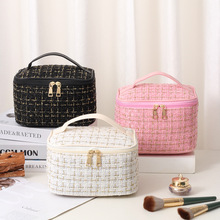 网红ins小香风化妆包高颜值手提化妆品收纳包大容量旅游洗漱包