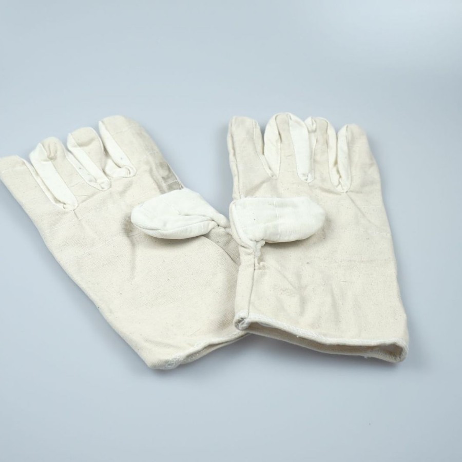 安富利双层帆布手套斜纹压线加厚手套透气耐磨防滑工地机修搬运