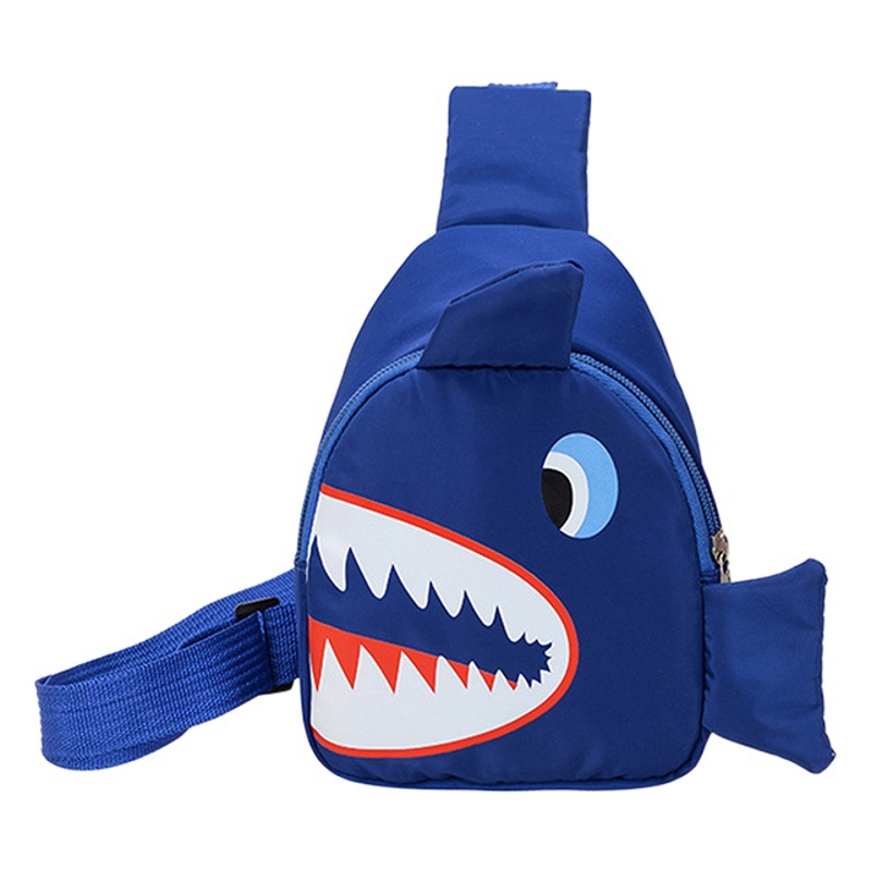 Children's Bag 2022 New Shark Baby Chest Bag Boys and Girls Snack Small Backpack Nylon Lightweight Crossbody Bag Foreign Trade