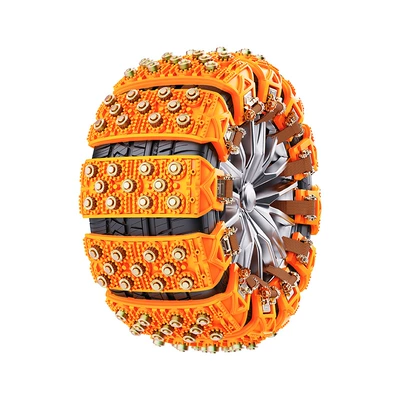 Tire Anti-Skid Chain for Cars, Universal Snow Emergency Escape Tpu Chain, Extra Thick 11 Steel Bowl, Factory Direct Sale (Tire snow chain) - yellow-1-strip
